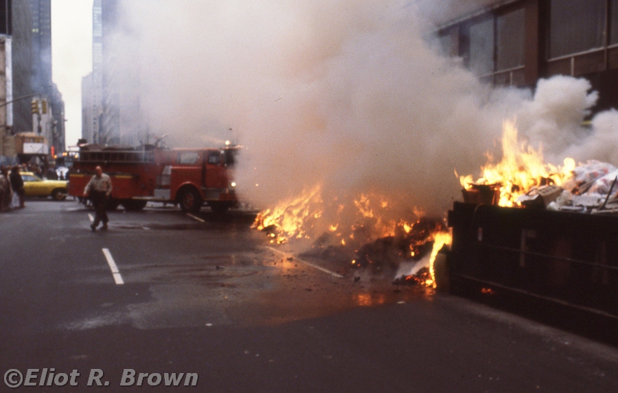 Sanitation Strike December 1979 outside Marvel Comics Editorial Offices