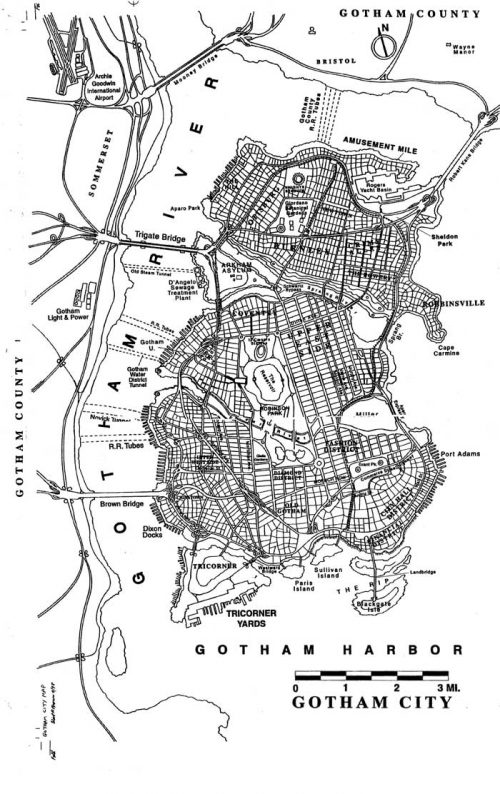 Batman's Gotham City Map Story Notes and Sketches 17 of 17